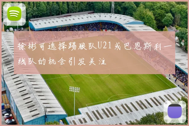 徐彬可选择踢狼队U21或巴恩斯利一线队的机会引发关注